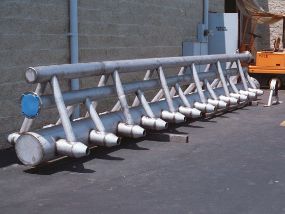 stainless steel jet aerator gas and liquid mixing at chemical plant using two different gases