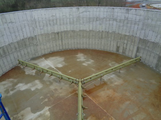 anoxic tank mixer or aerator at poultry processing plant.